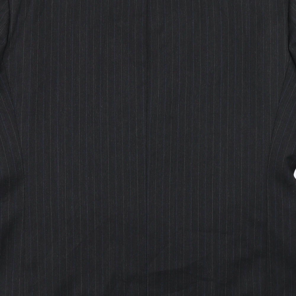 Burton Mens Black Striped  Jacket Blazer Size 44