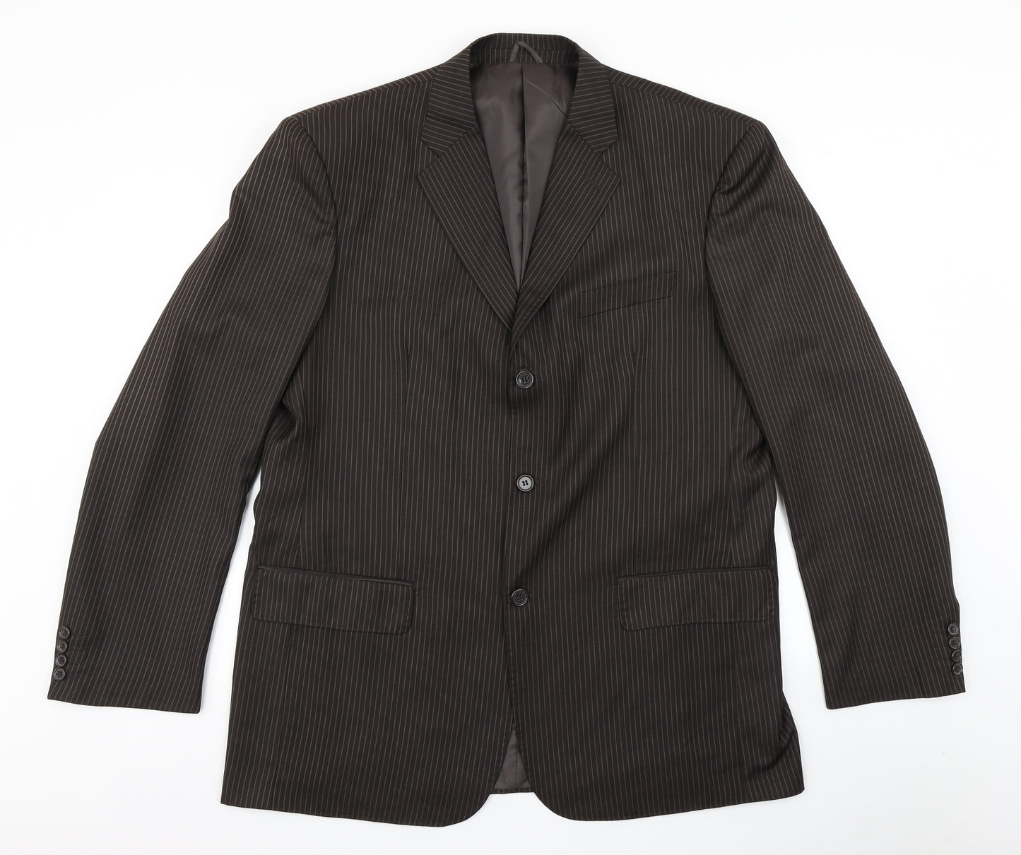 R.G.A Mens Brown Striped  Jacket Blazer Size 56