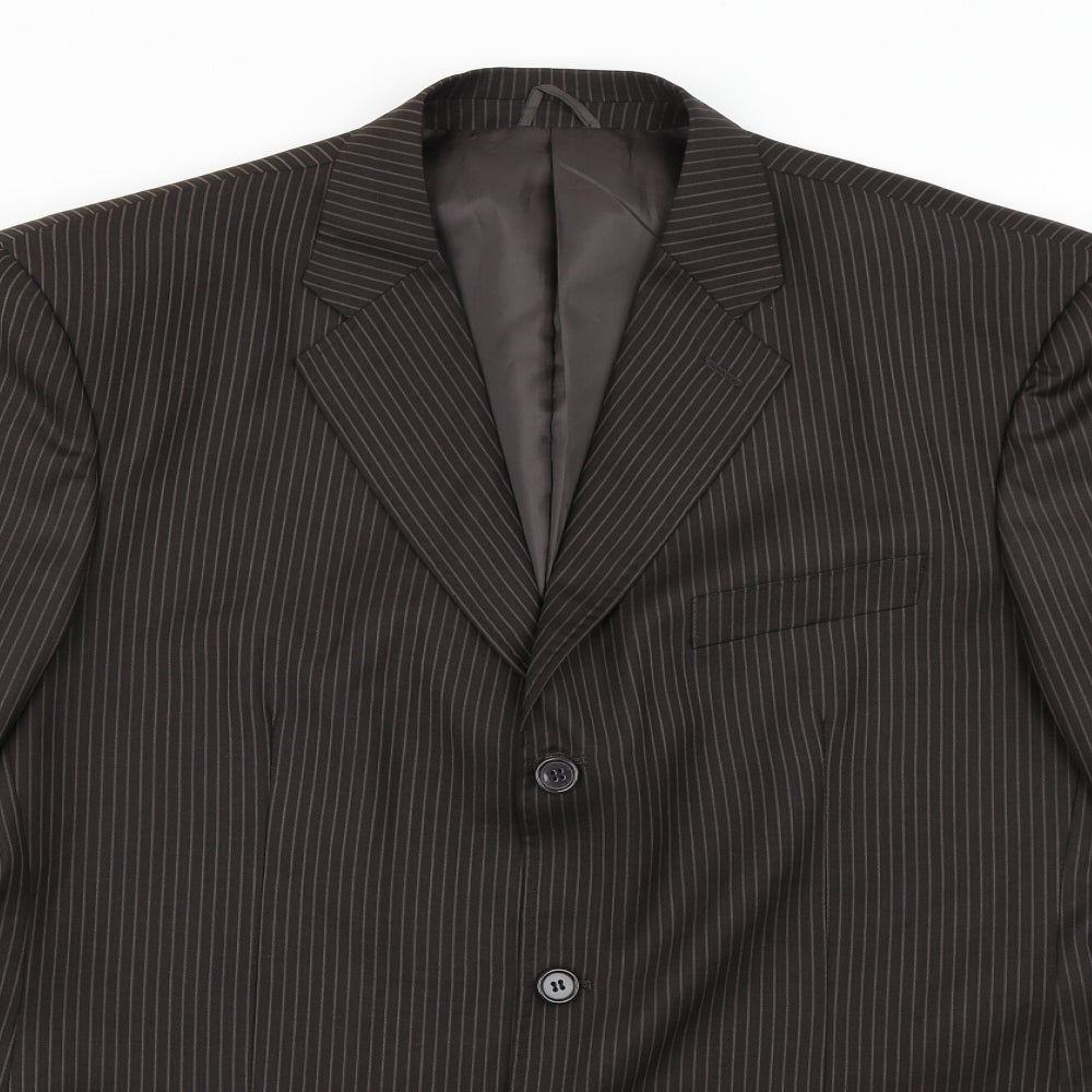 R.G.A Mens Brown Striped  Jacket Blazer Size 56