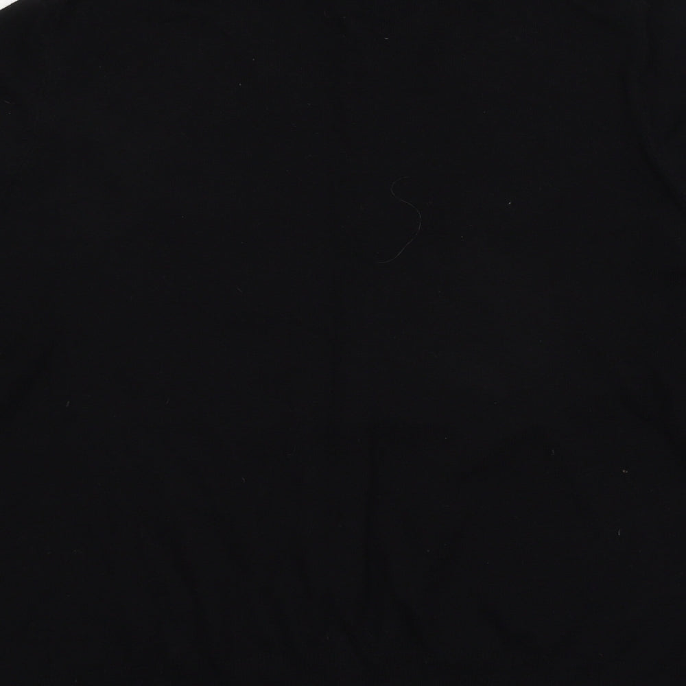 Marks and Spencer Womens Black Floral Knit Cardigan Jumper Size 18
