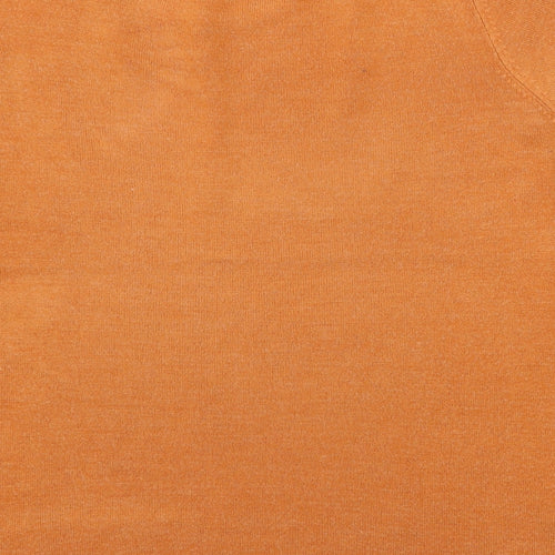 Soon Womens Orange  Knit Pullover Jumper Size 16