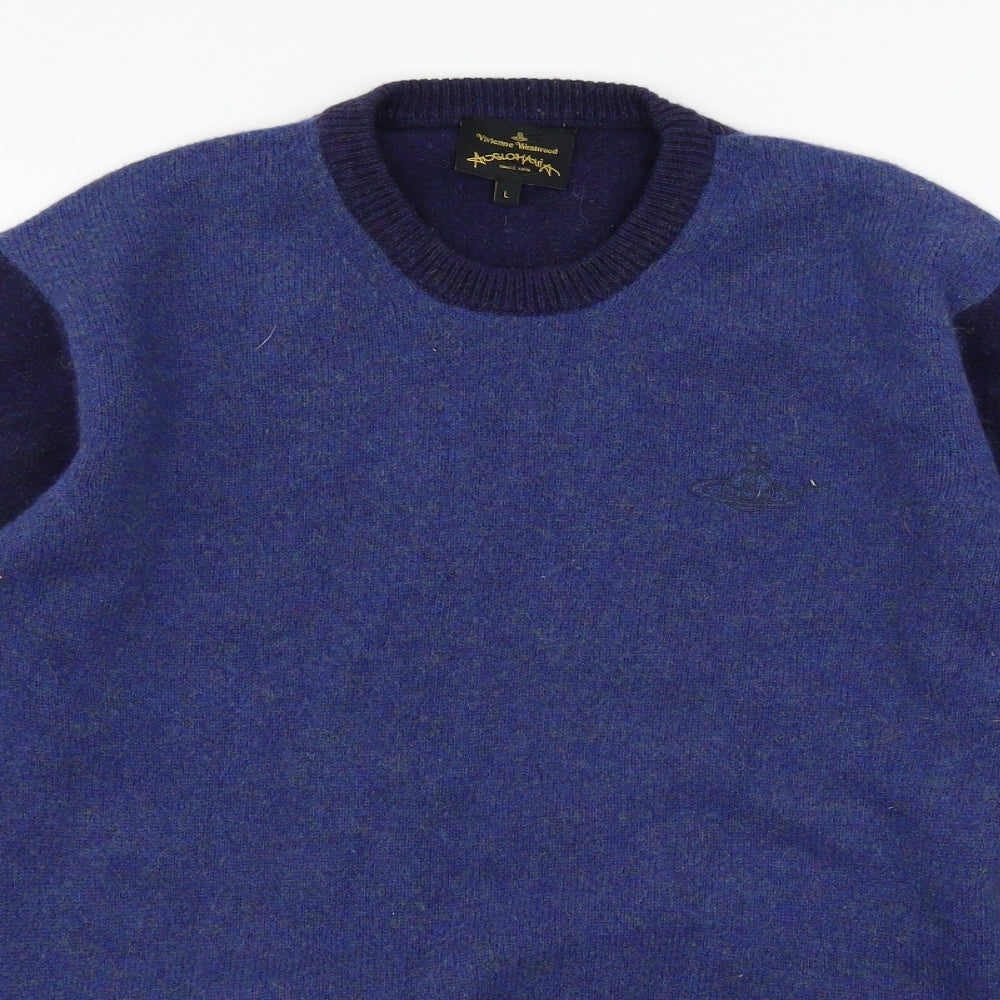 Vivienne Westwood Mens Blue  Knit Pullover Jumper Size L