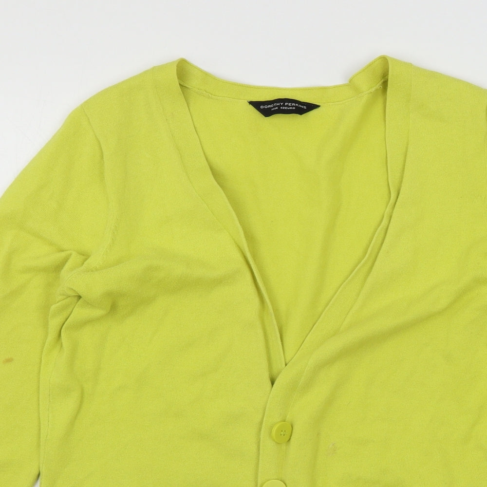 Dorothy Perkins Womens Green  Knit Cardigan Jumper Size 14