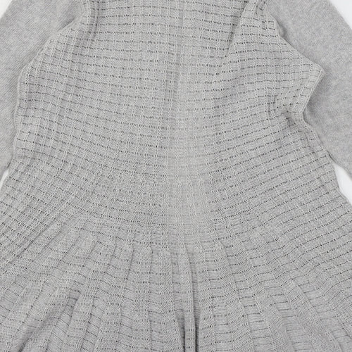 Remel Womens Grey  Knit Cardigan Jumper Size M