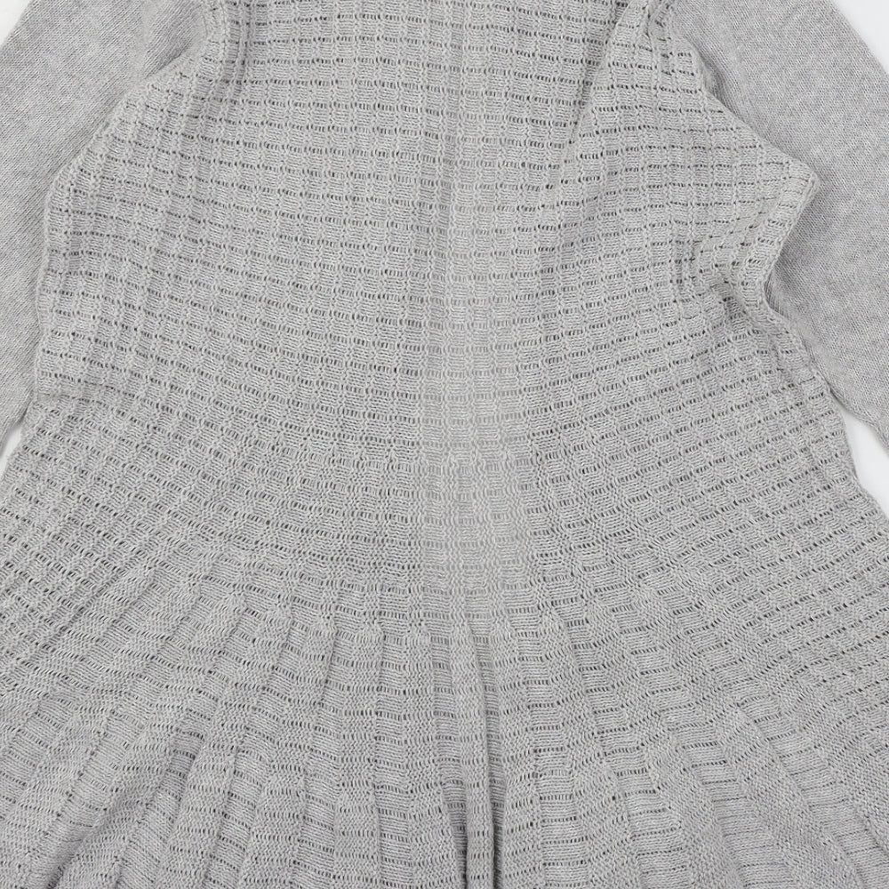 Remel Womens Grey  Knit Cardigan Jumper Size M