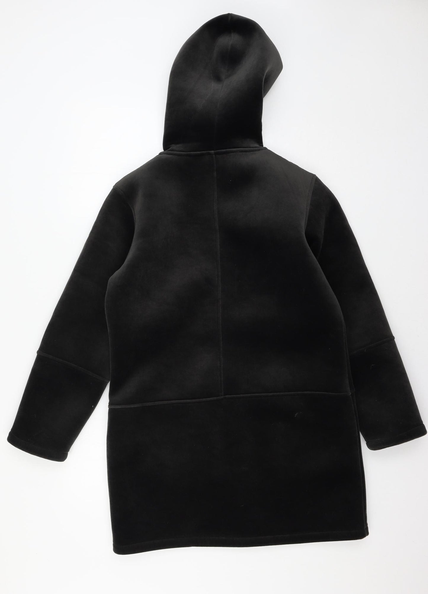 NEXT Womens Grey  Velour Parka Coat Size 10