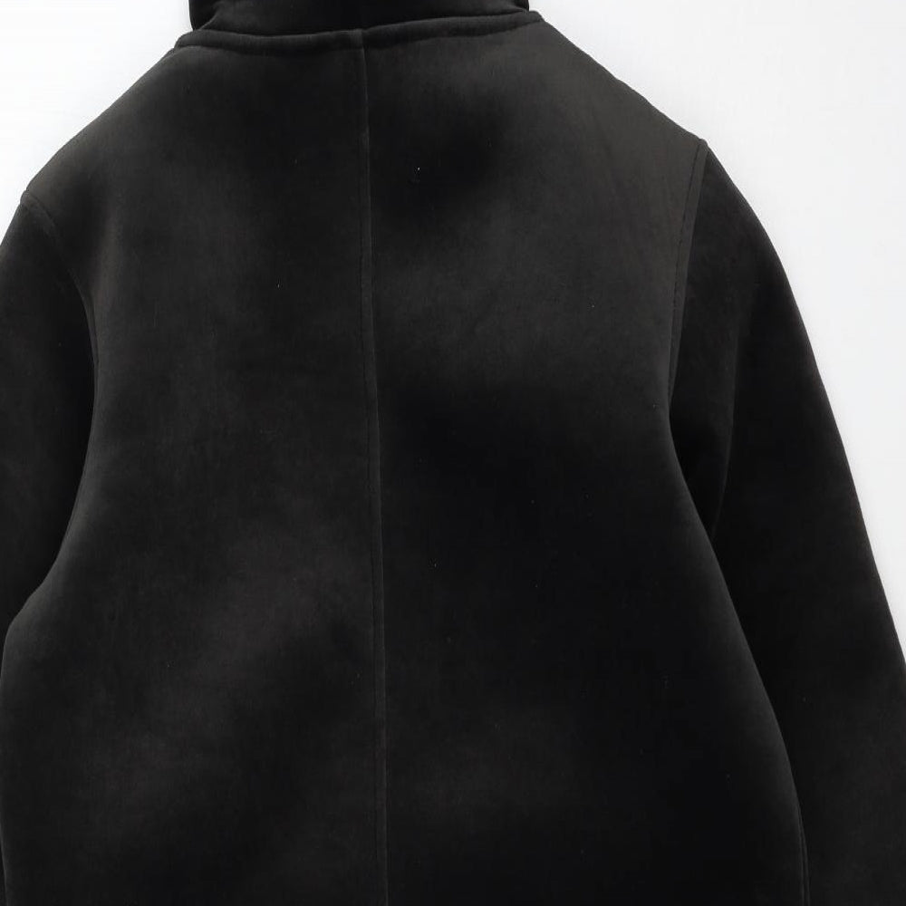 NEXT Womens Grey  Velour Parka Coat Size 10