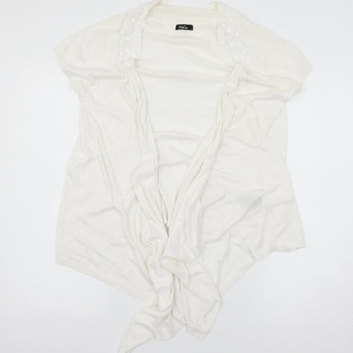 Marks and Spencer Womens White  Knit Cardigan Jumper Size L