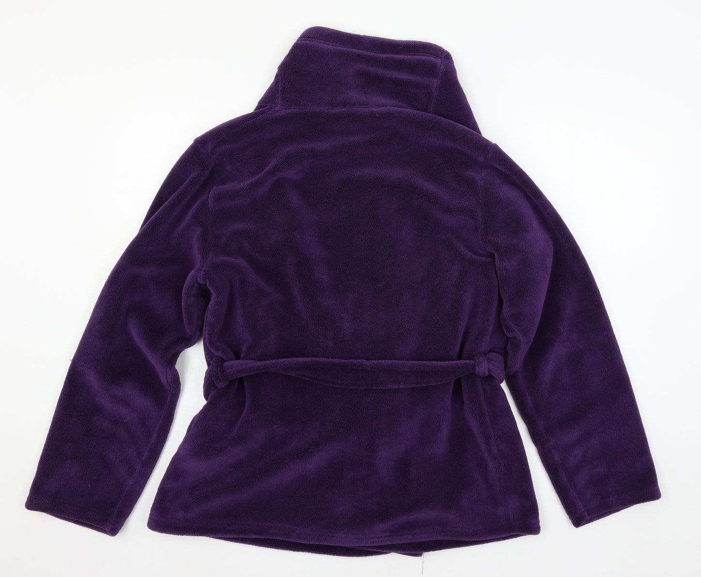 Marks and Spencer Womens Purple Solid Microfibre Top Robe Size 12