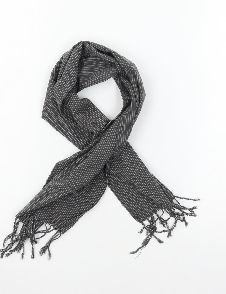 Preworn Womens Grey Striped   Scarf