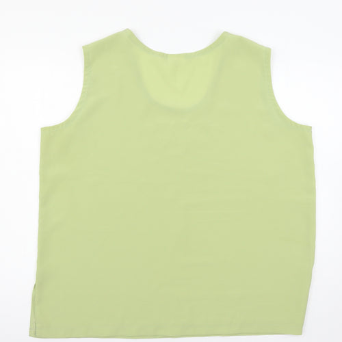 Michael Gold Womens Green   Basic Blouse Size 2XL