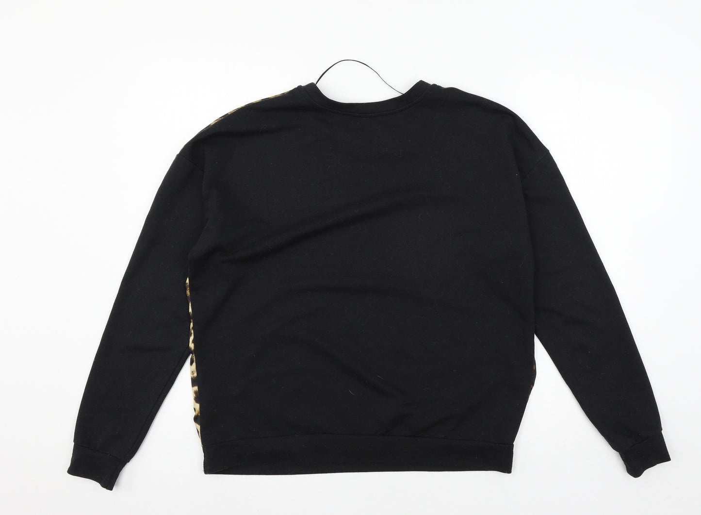 Atmosphere Womens Black Animal Print Jersey Basic T-Shirt Size 8