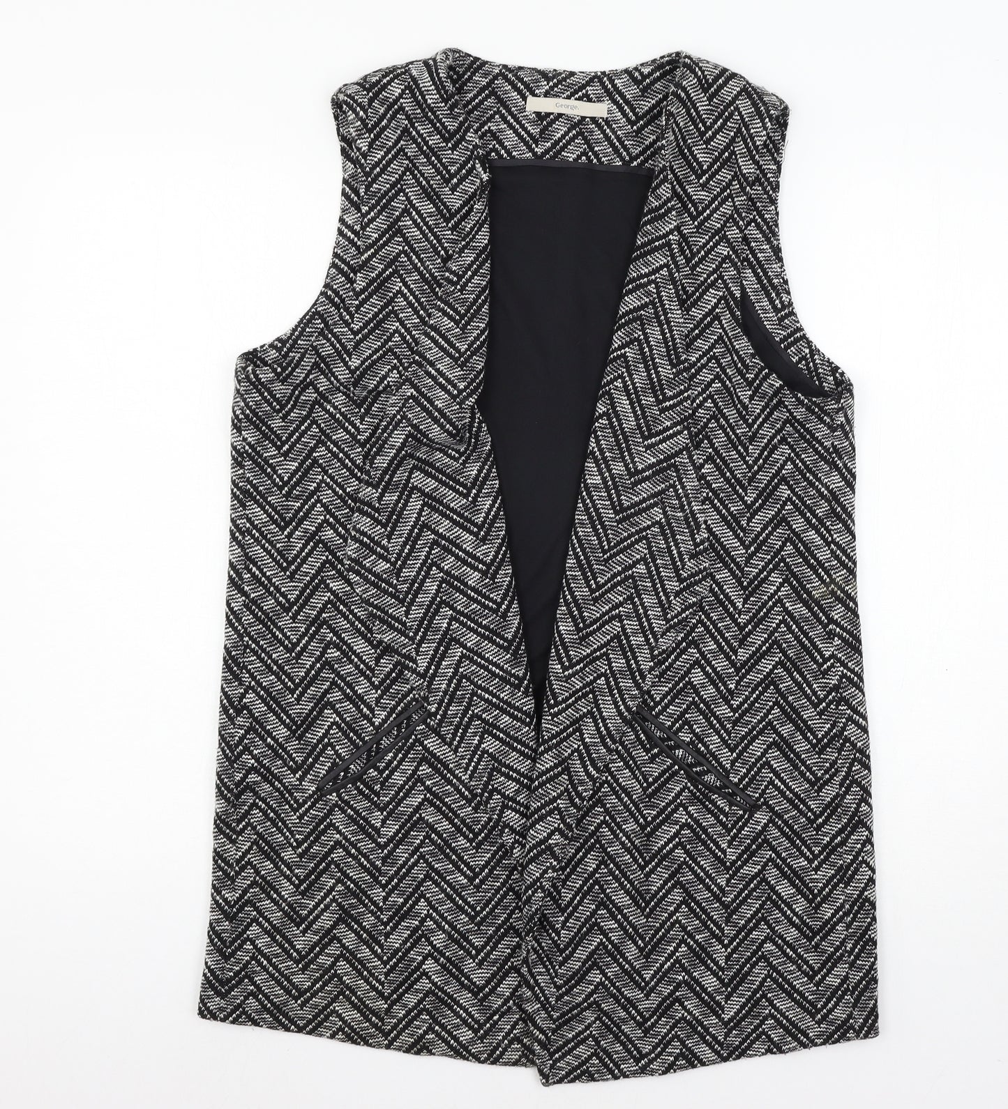 George Womens Black Striped  Jacket  Size 16