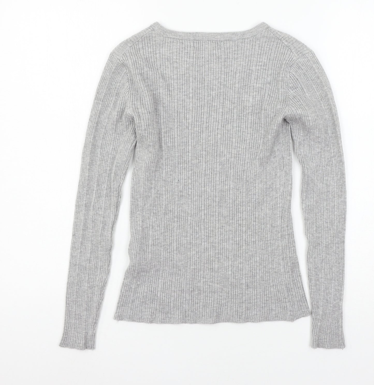Primark Womens Grey  Knit Basic T-Shirt Size 12
