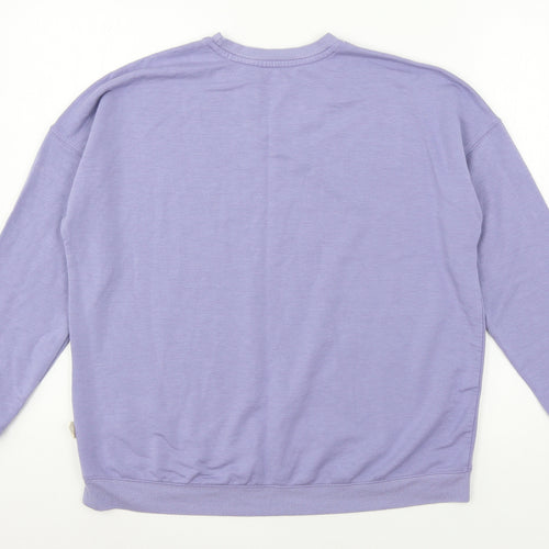 Love to Lounge Womens Blue Solid Jersey Top Pyjama Top Size 10