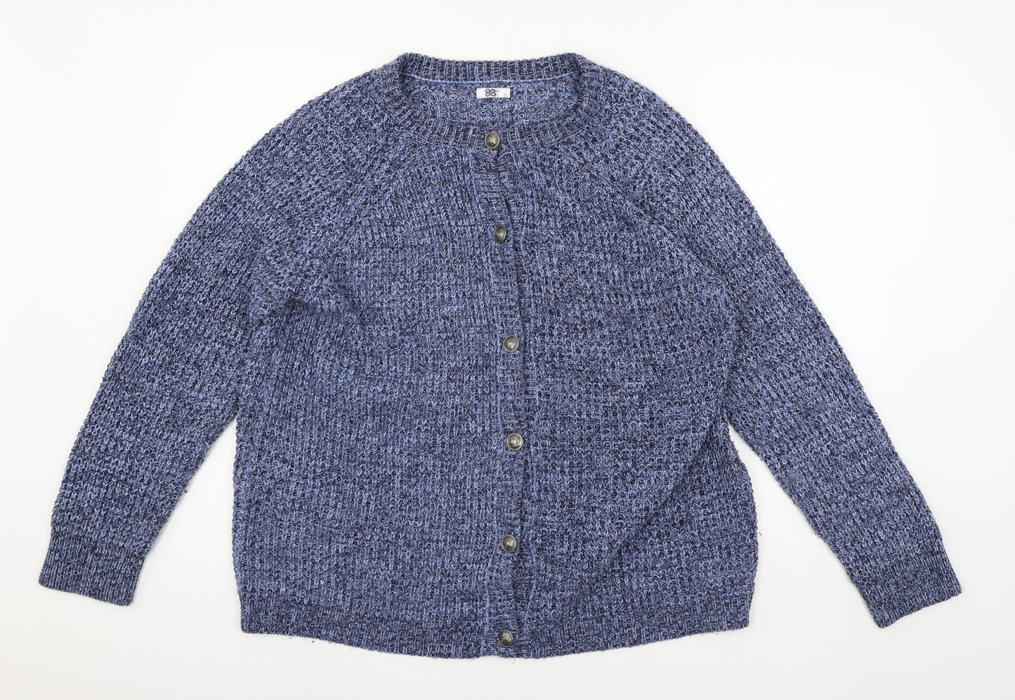 Cotton Traders Womens Blue  Knit Cardigan Jumper Size 16