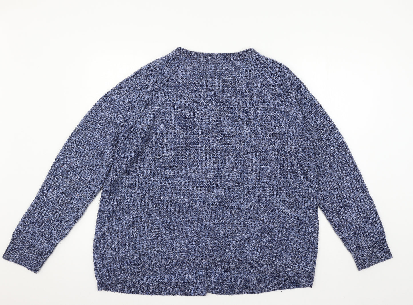 Cotton Traders Womens Blue  Knit Cardigan Jumper Size 16