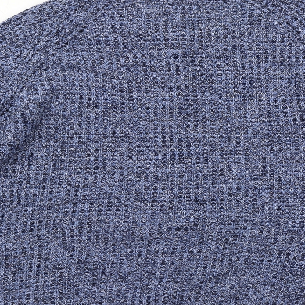 Cotton Traders Womens Blue  Knit Cardigan Jumper Size 16