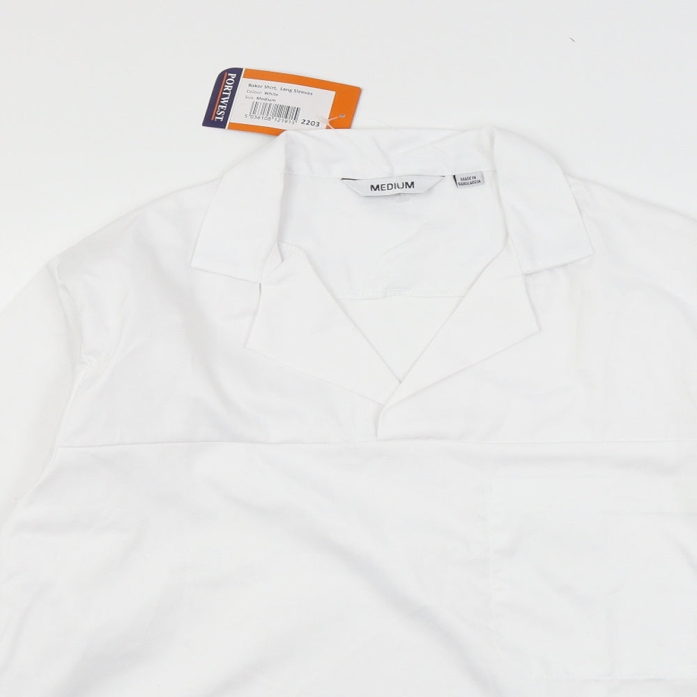 Portwest Mens White    Button-Up Size M  - Pullover