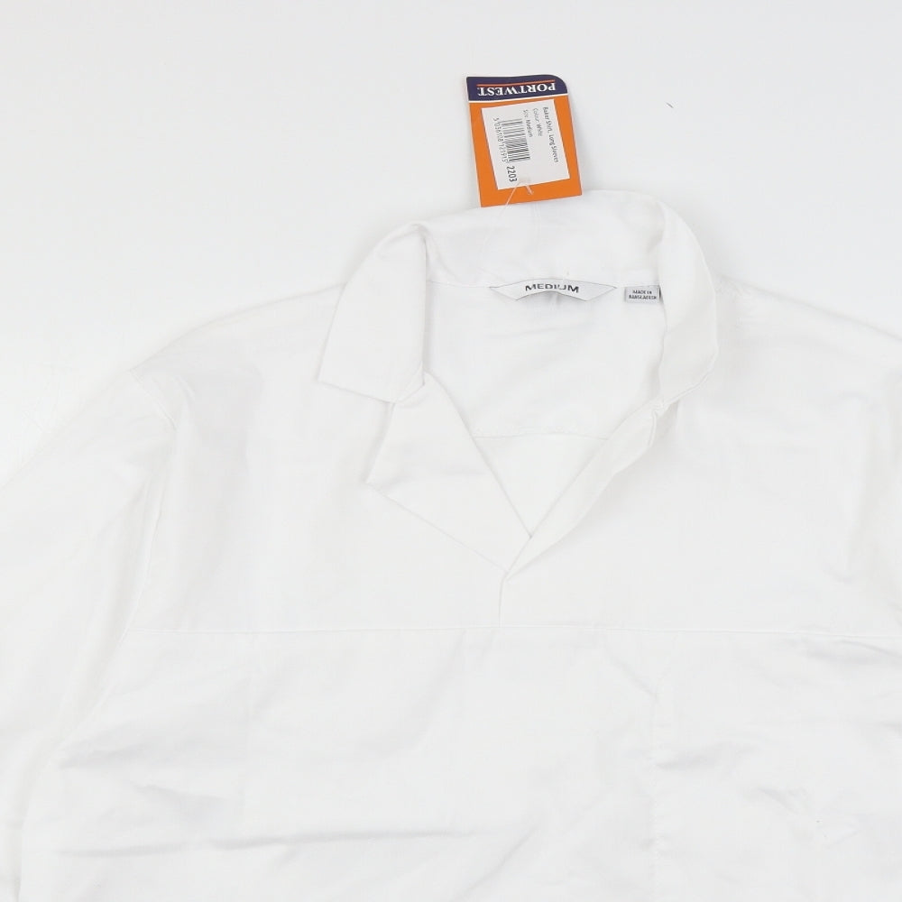 Portwest Mens White    Button-Up Size M  - Pullover