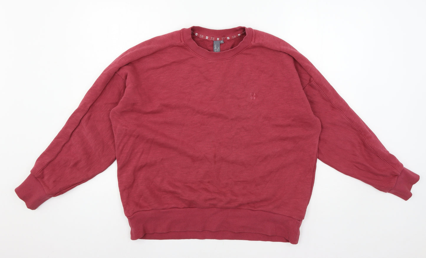 Sweaty Betty Womens Pink  Jersey Pullover Sweatshirt Size M
