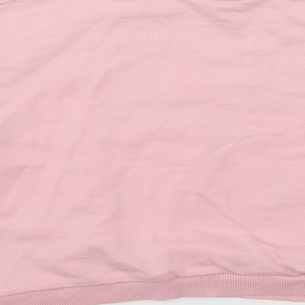 Preworn Girls Pink  Jersey Pullover Sweatshirt Size 10-11 Years  - Unicorn