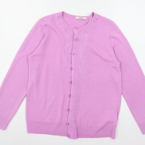 Marks and Spencer Womens Purple  Knit Cardigan Jumper Size 12