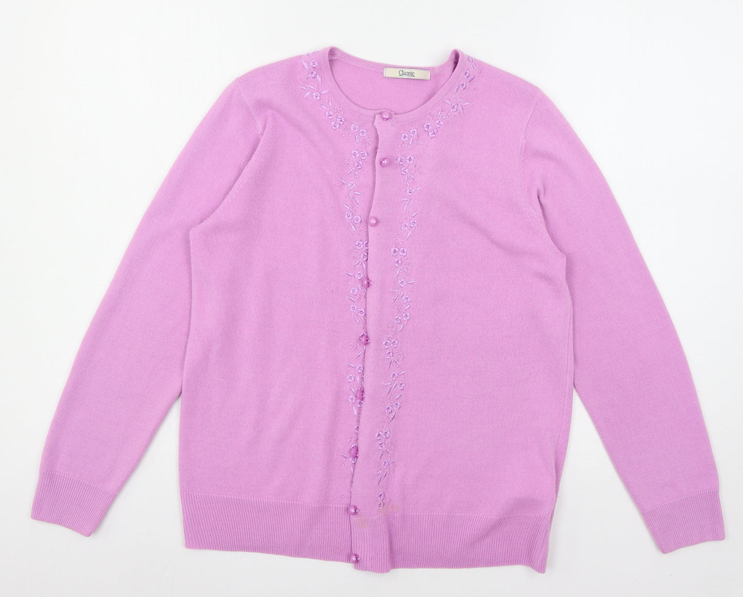 Marks and Spencer Womens Purple  Knit Cardigan Jumper Size 12