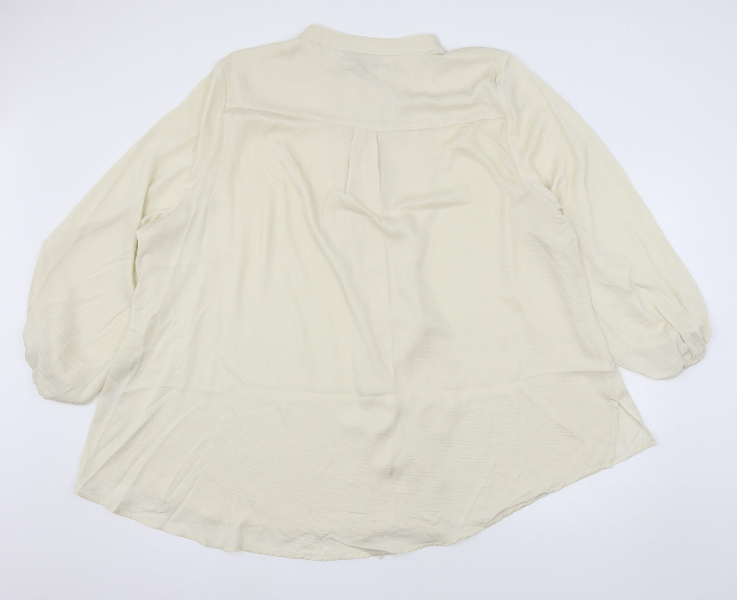 Arna York Womens Ivory   Basic Blouse Size 26