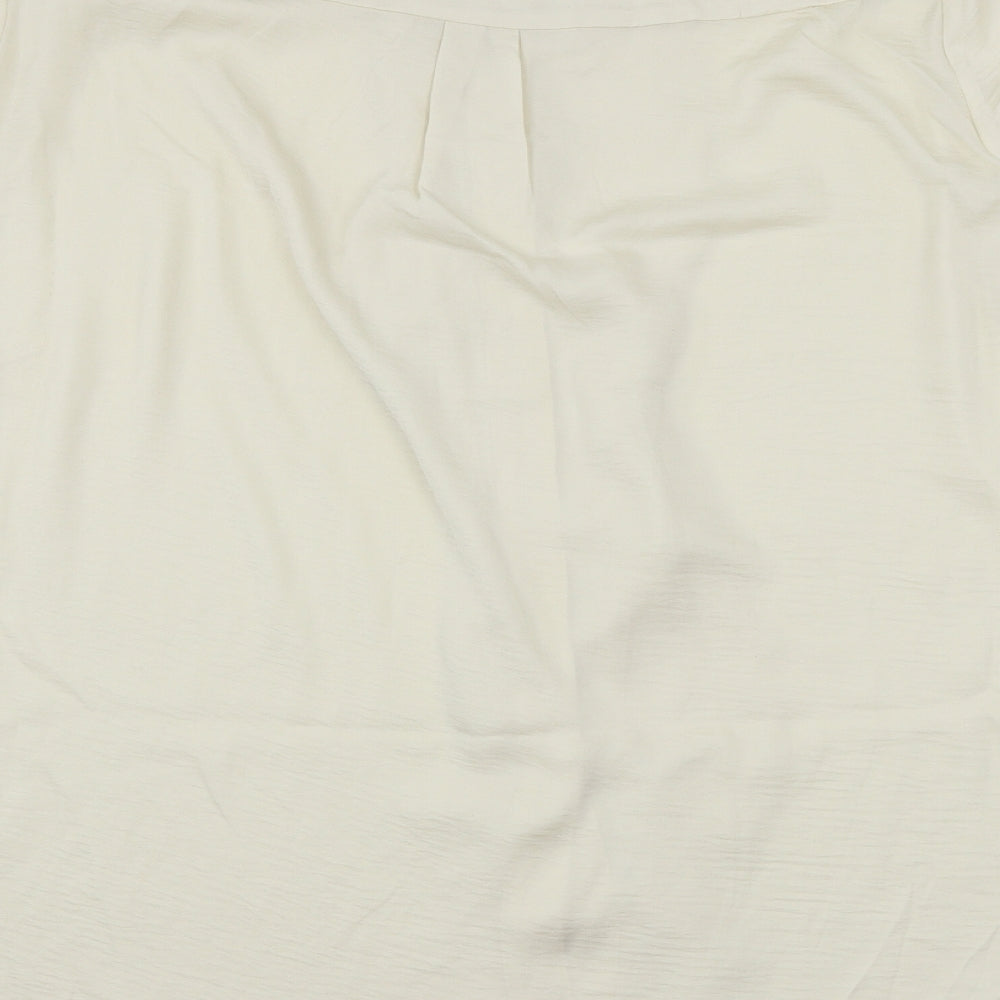 Arna York Womens Ivory   Basic Blouse Size 26