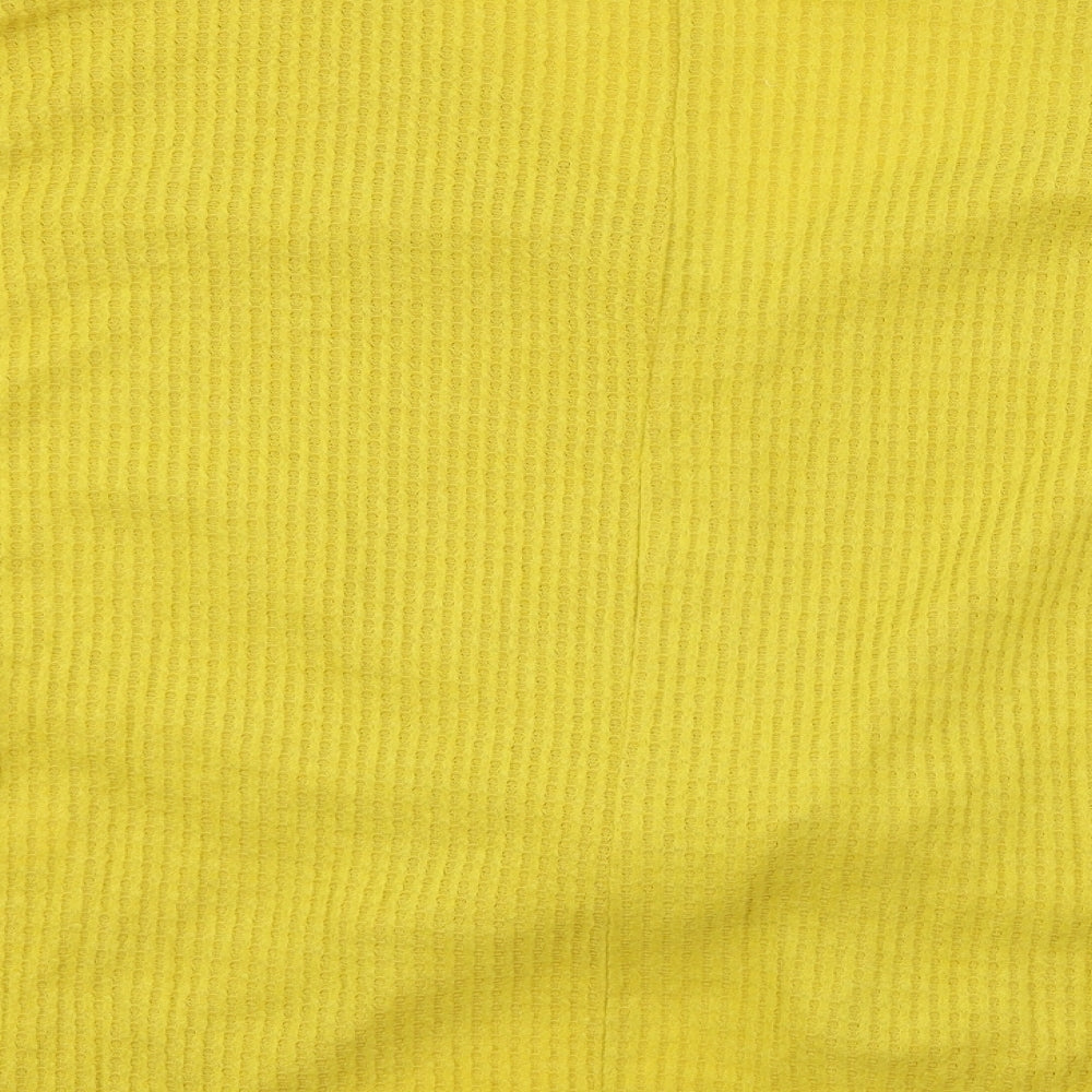 CY Womens Yellow  Knit Cardigan Jumper Size L