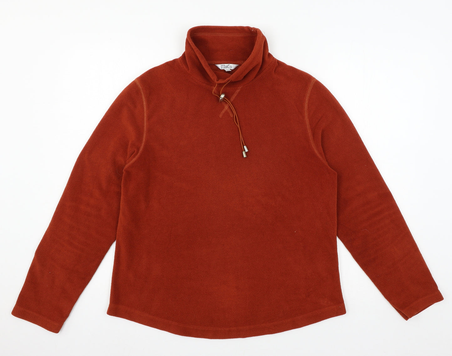 M&Co Womens Brown  Fleece Pullover Sweatshirt Size L