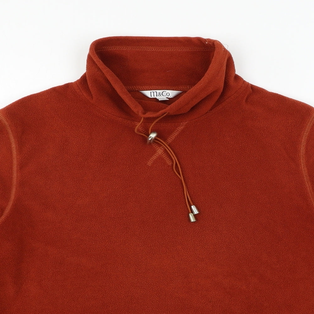 M&Co Womens Brown  Fleece Pullover Sweatshirt Size L