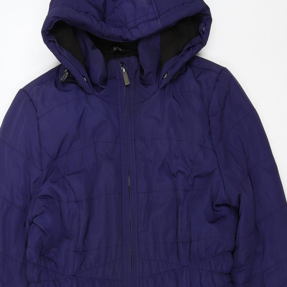 F&F Womens Purple   Parka Coat Size 14