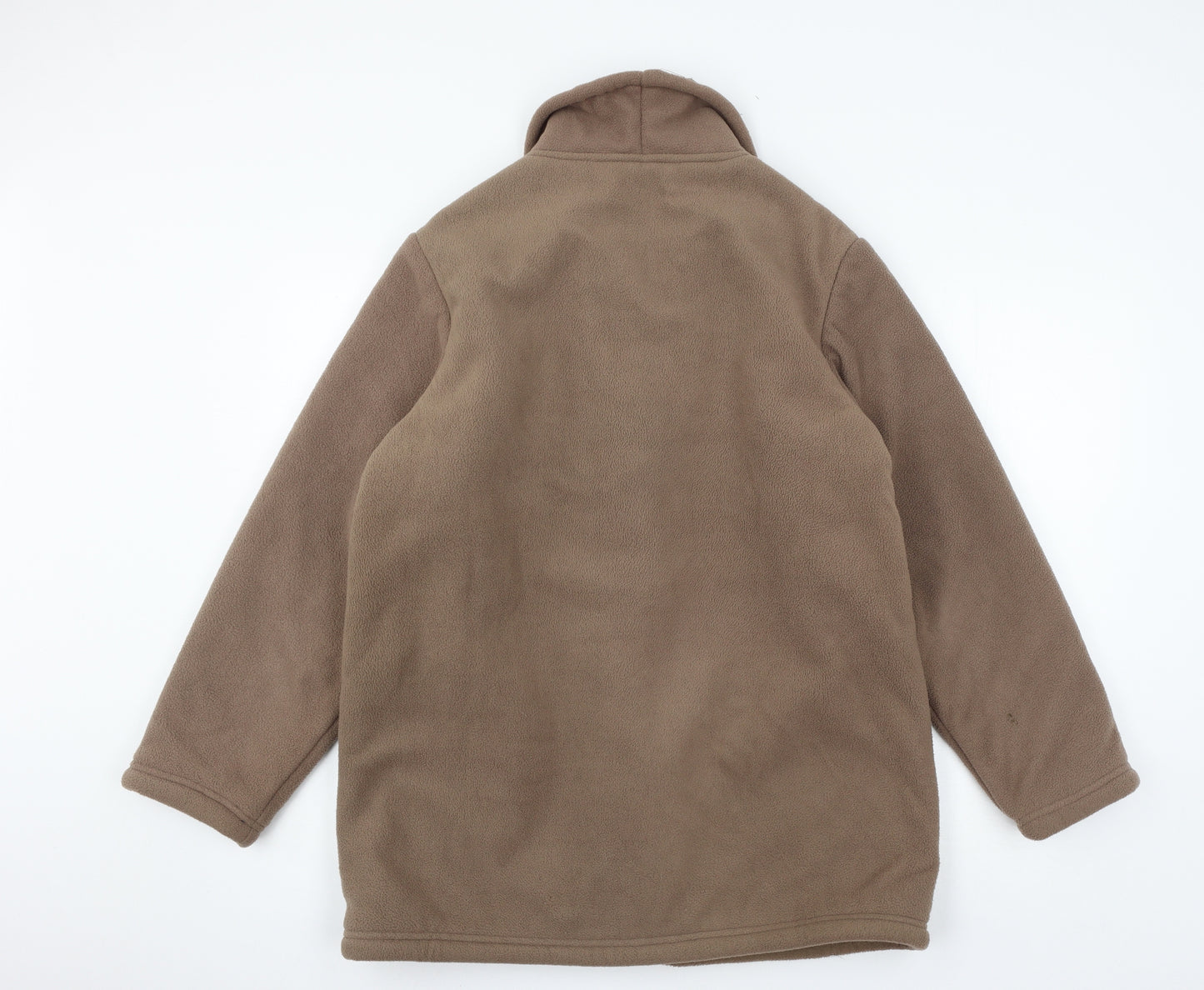 Amalina Womens Brown  Fleece Parka Coat Size 12