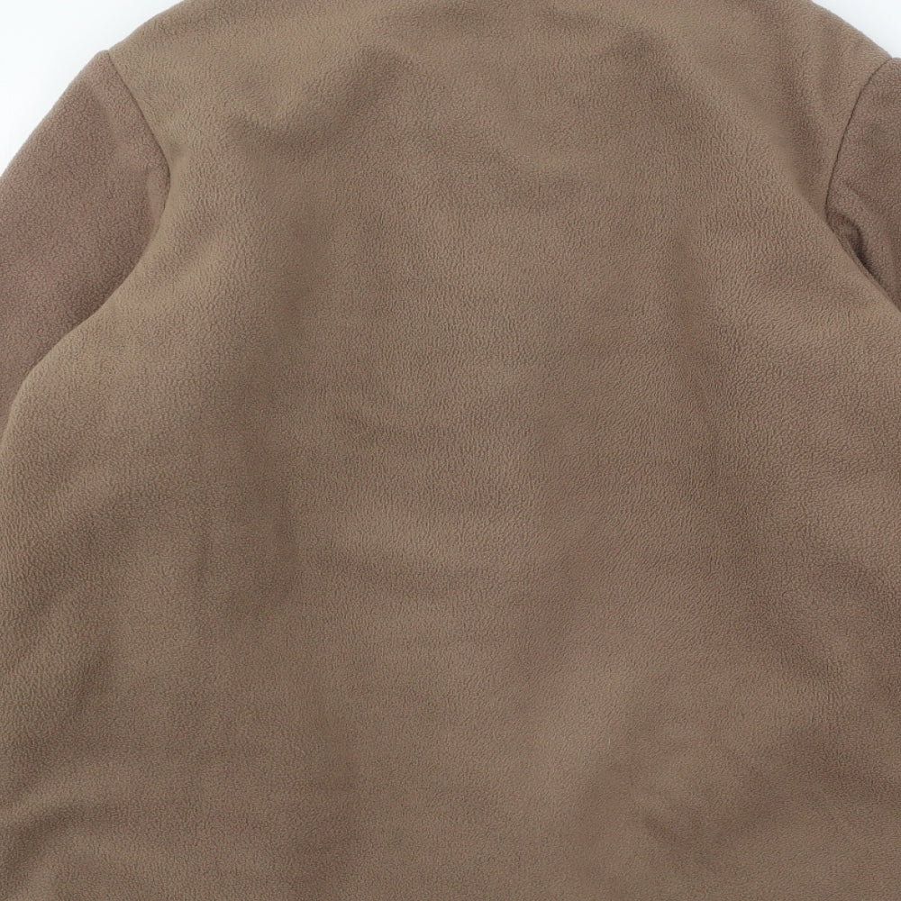 Amalina Womens Brown  Fleece Parka Coat Size 12
