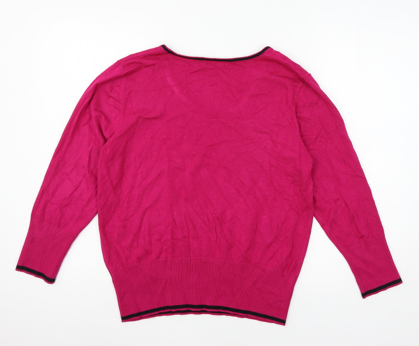 Rman Womens Pink Polka Dot Knit Pullover Jumper Size 16
