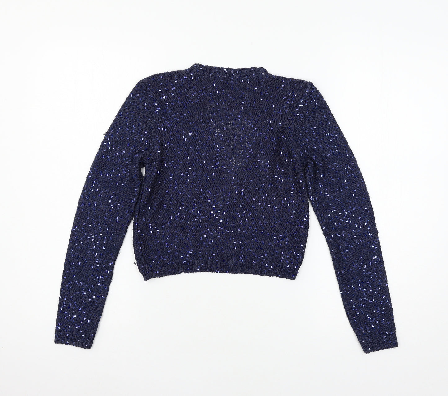 F&F Girls Blue  Knit Cardigan Jumper Size 10-11 Years