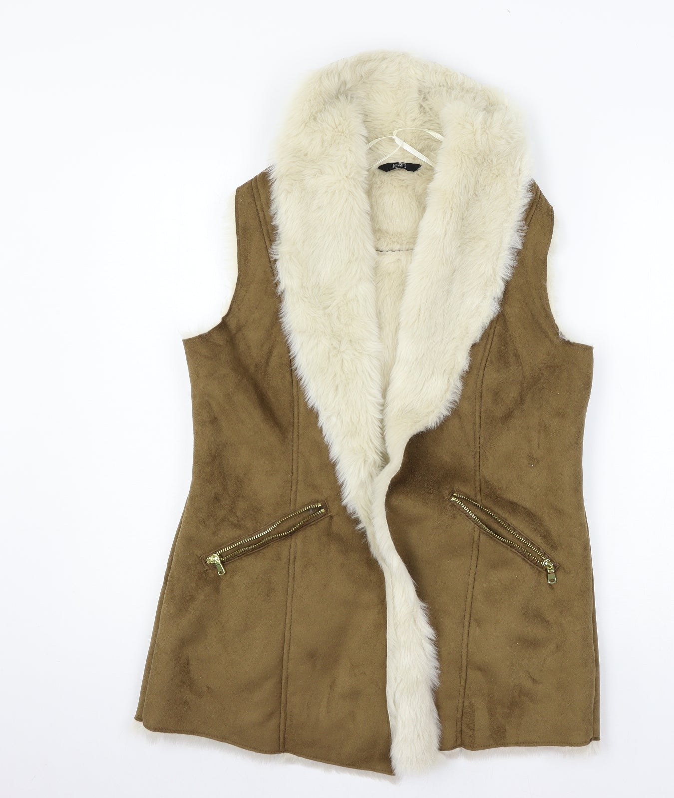 F&F Womens Brown  Velour Jacket  Size 12