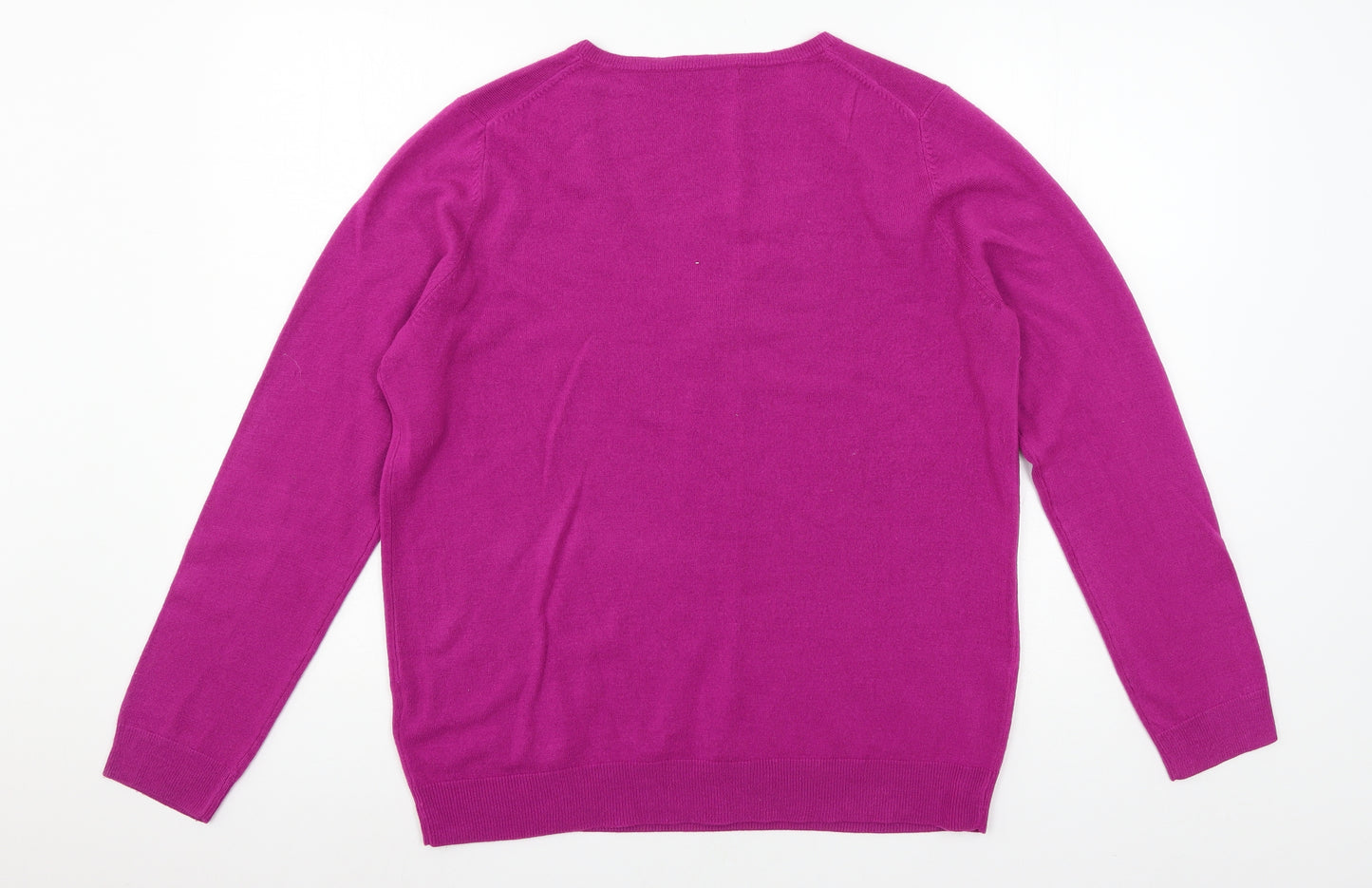 Marks and Spencer Womens Purple  Knit Pullover Jumper Size 16