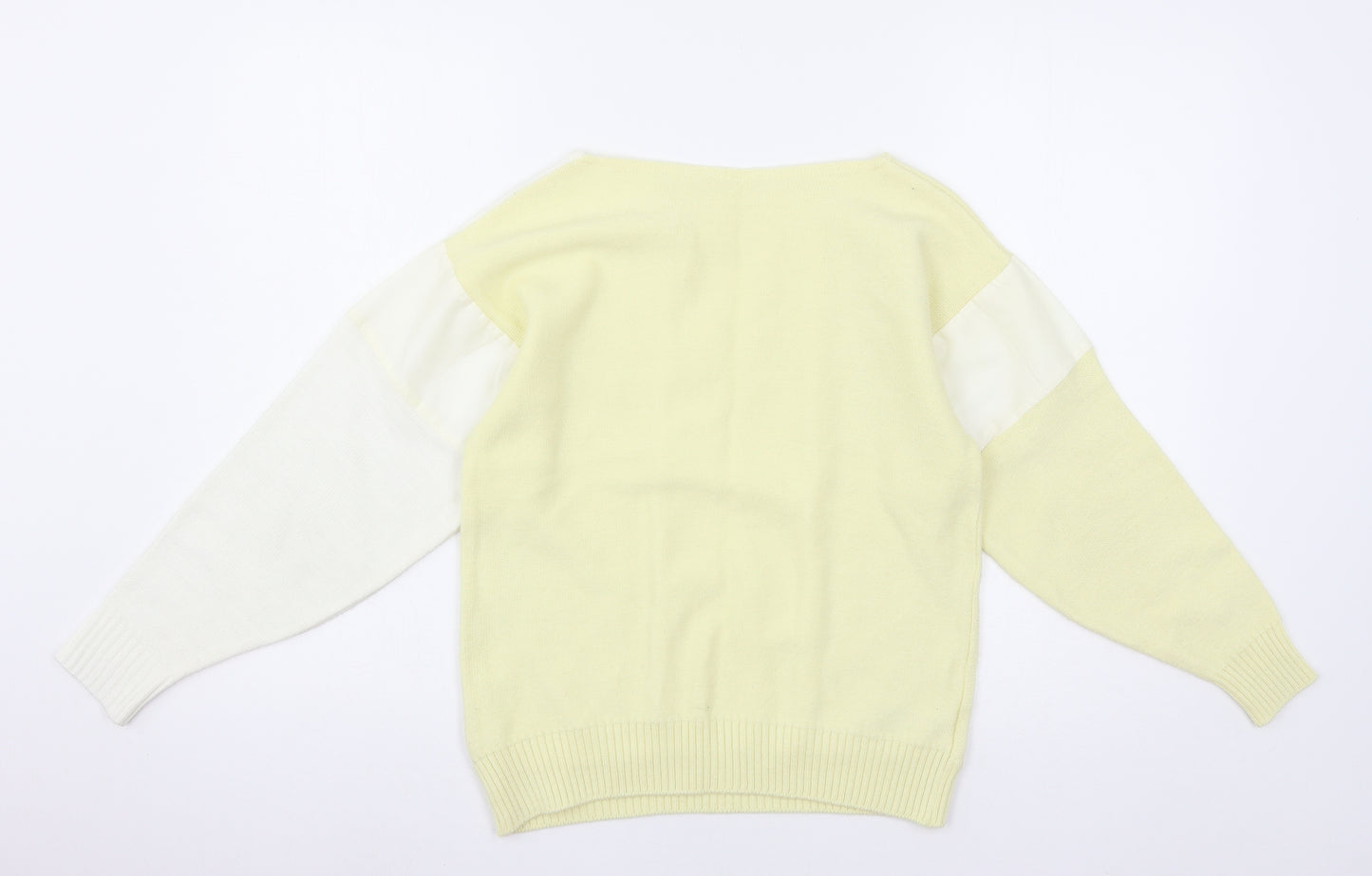 St Michael Womens Yellow  Knit Pullover Jumper Size 12