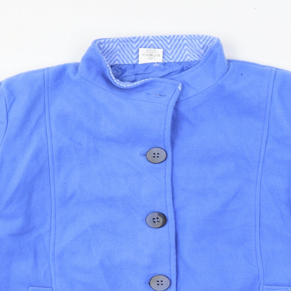 Anne De Lancay Womens Blue   Pea Coat Coat Size 20