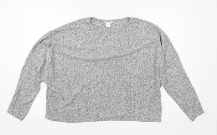 H&M Womens Grey  Jersey Pullover Jumper Size M