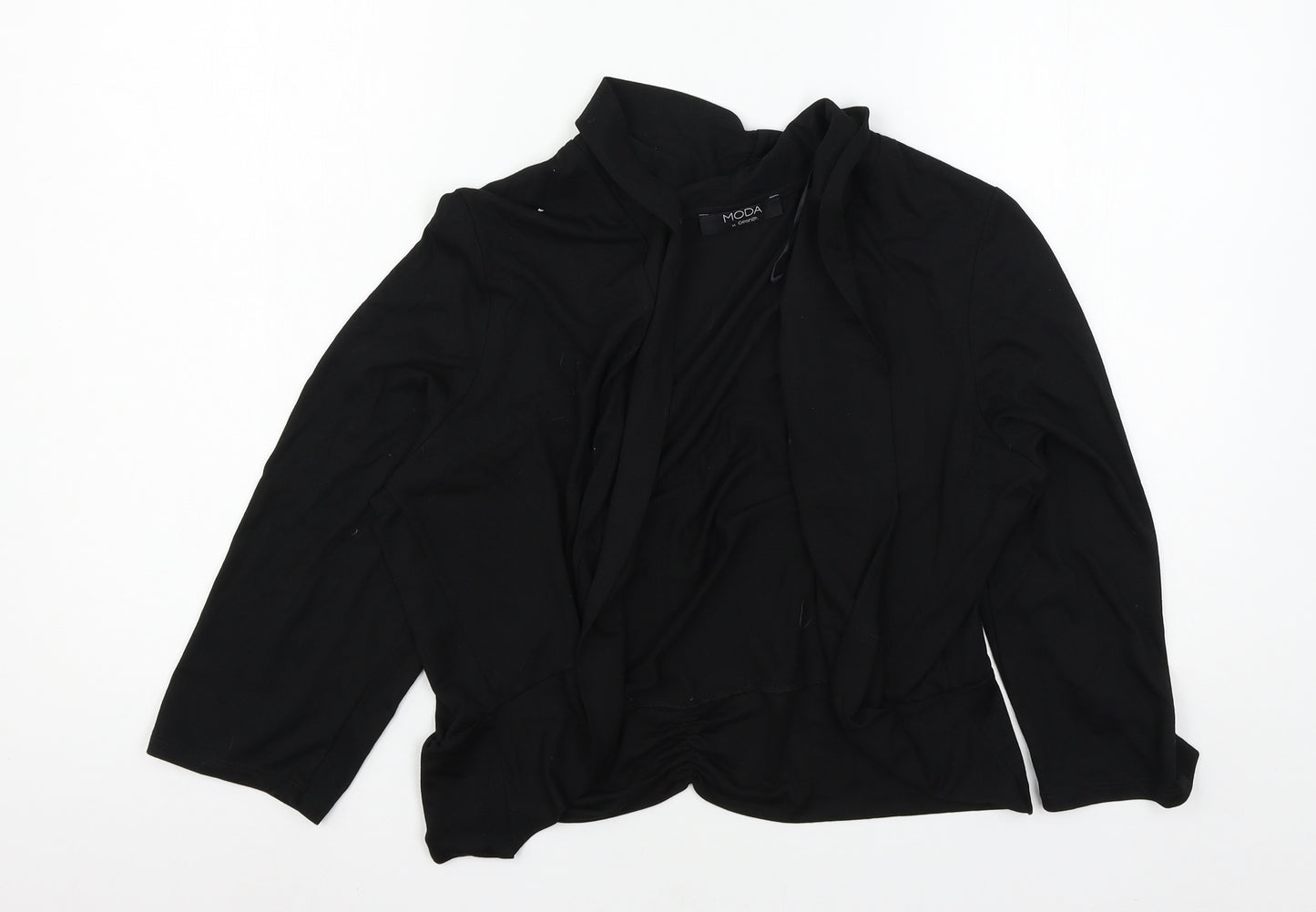 George Womens Black  Jersey Cardigan Jumper Size 18