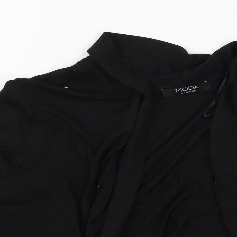 George Womens Black  Jersey Cardigan Jumper Size 18