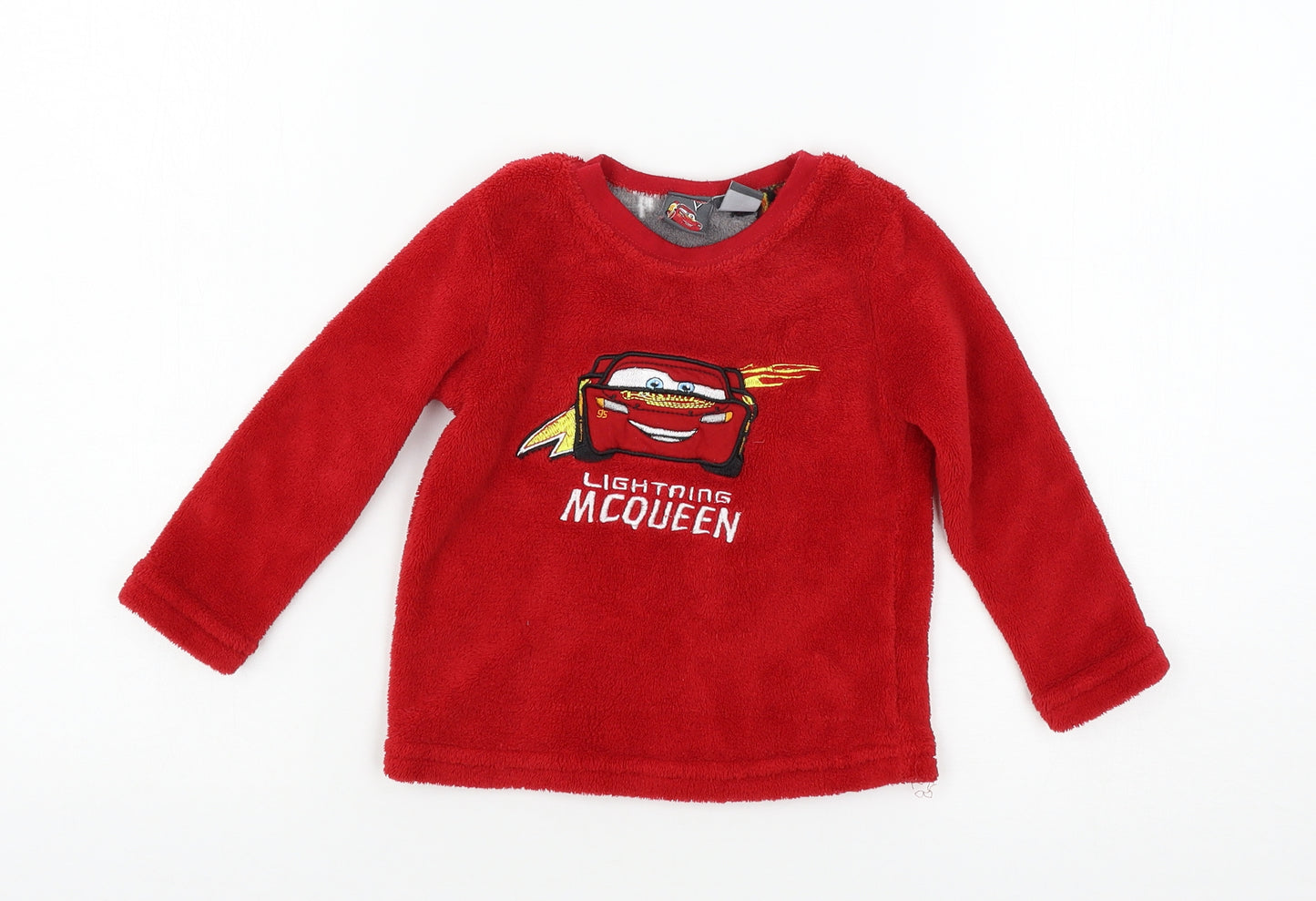 CARS Boys Red Solid Microfibre  Pyjama Top Size 2-3 Years  - Cars