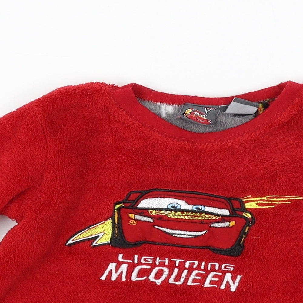 CARS Boys Red Solid Microfibre  Pyjama Top Size 2-3 Years  - Cars