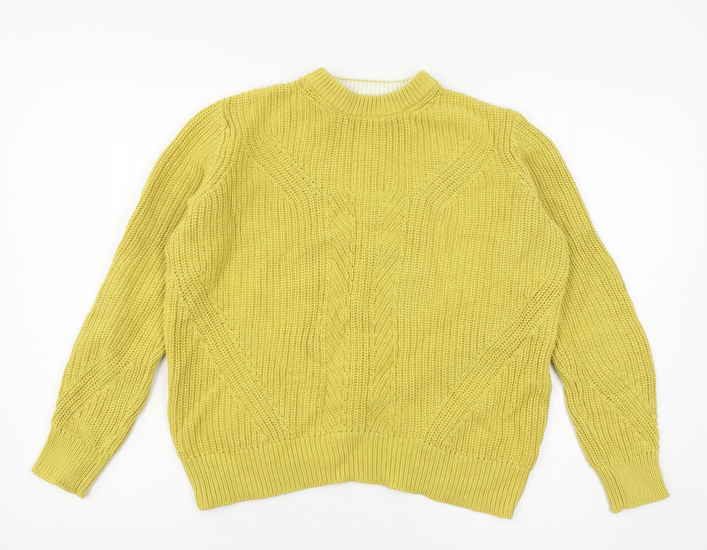 Marks and Spencer Womens Yellow  Knit Pullover Jumper Size S