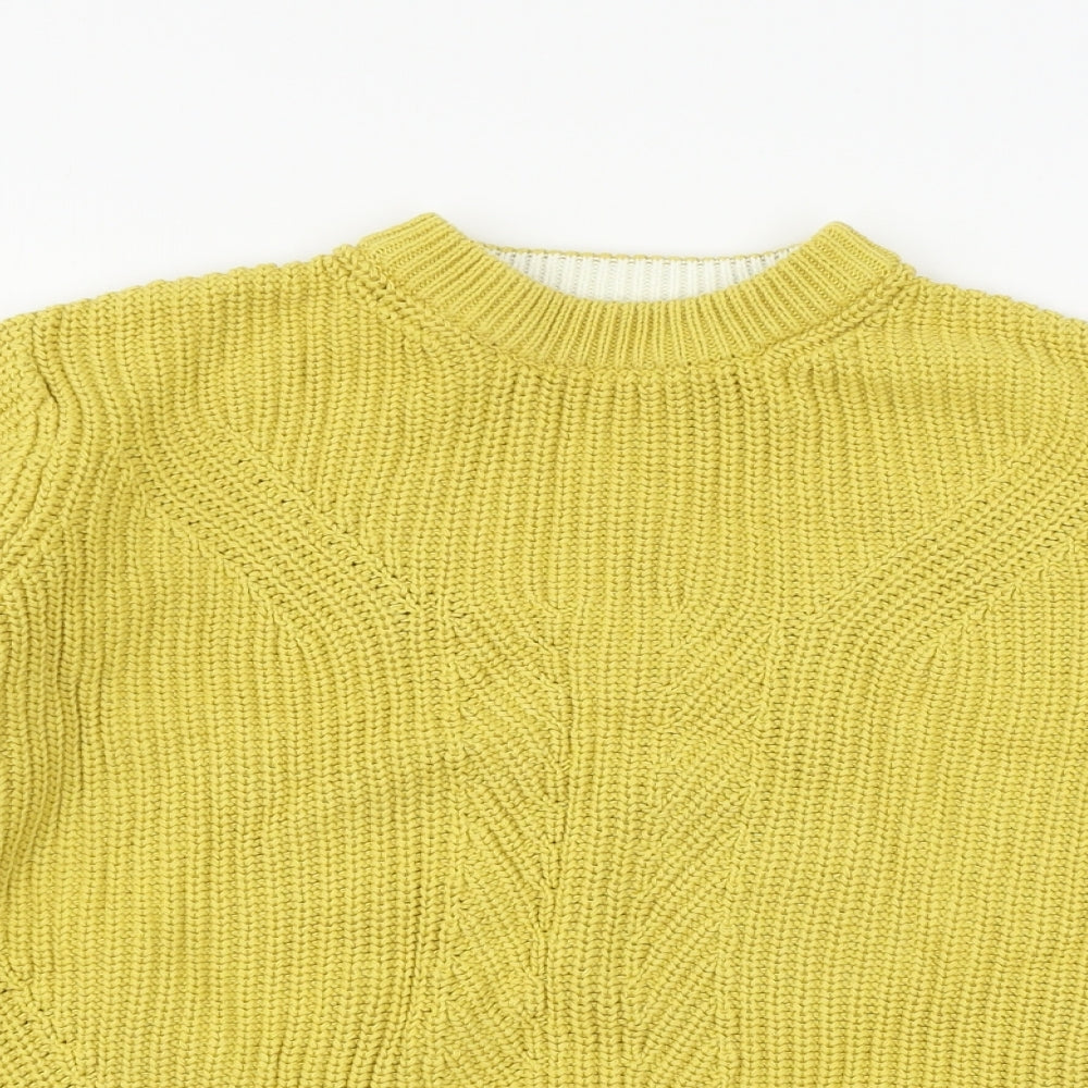 Marks and Spencer Womens Yellow  Knit Pullover Jumper Size S