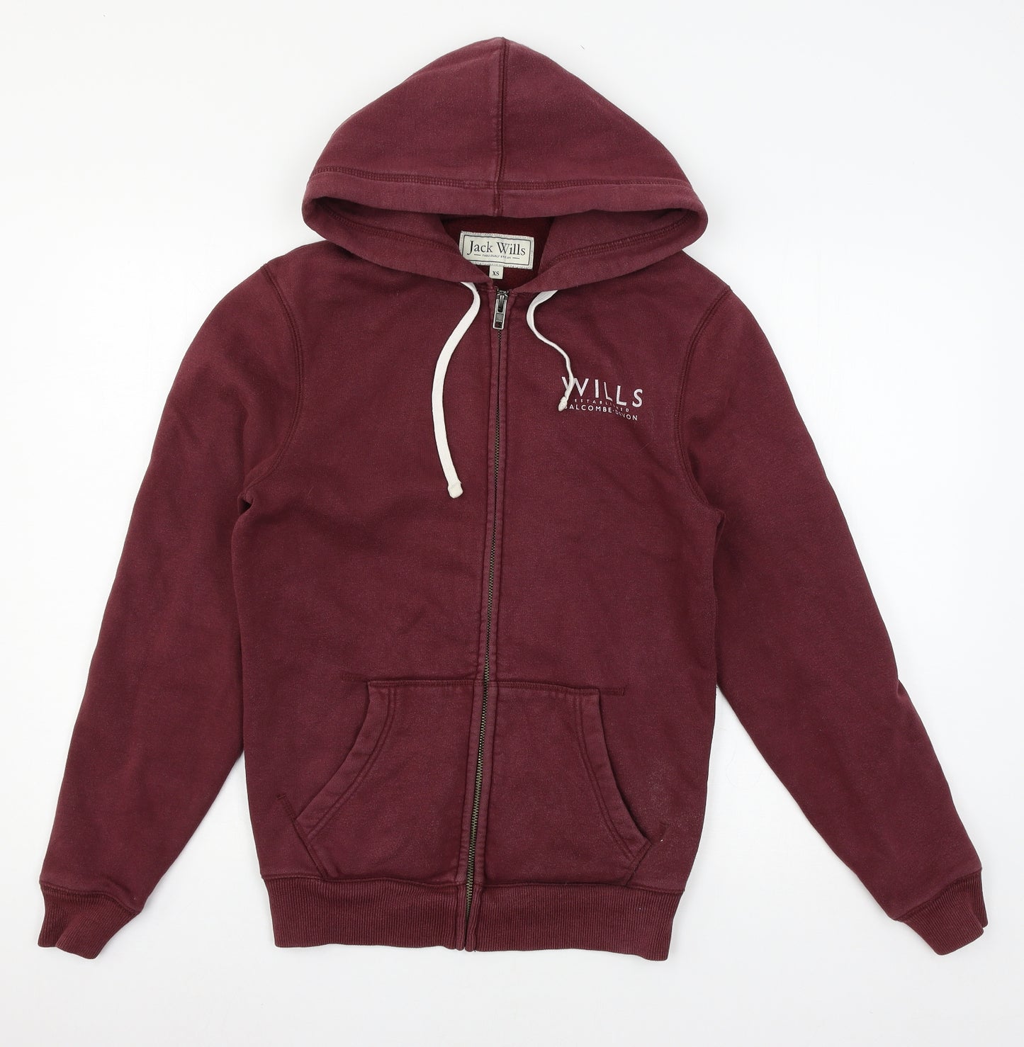 Jack Wills Womens Purple  Jersey Full Zip Hoodie Size XS